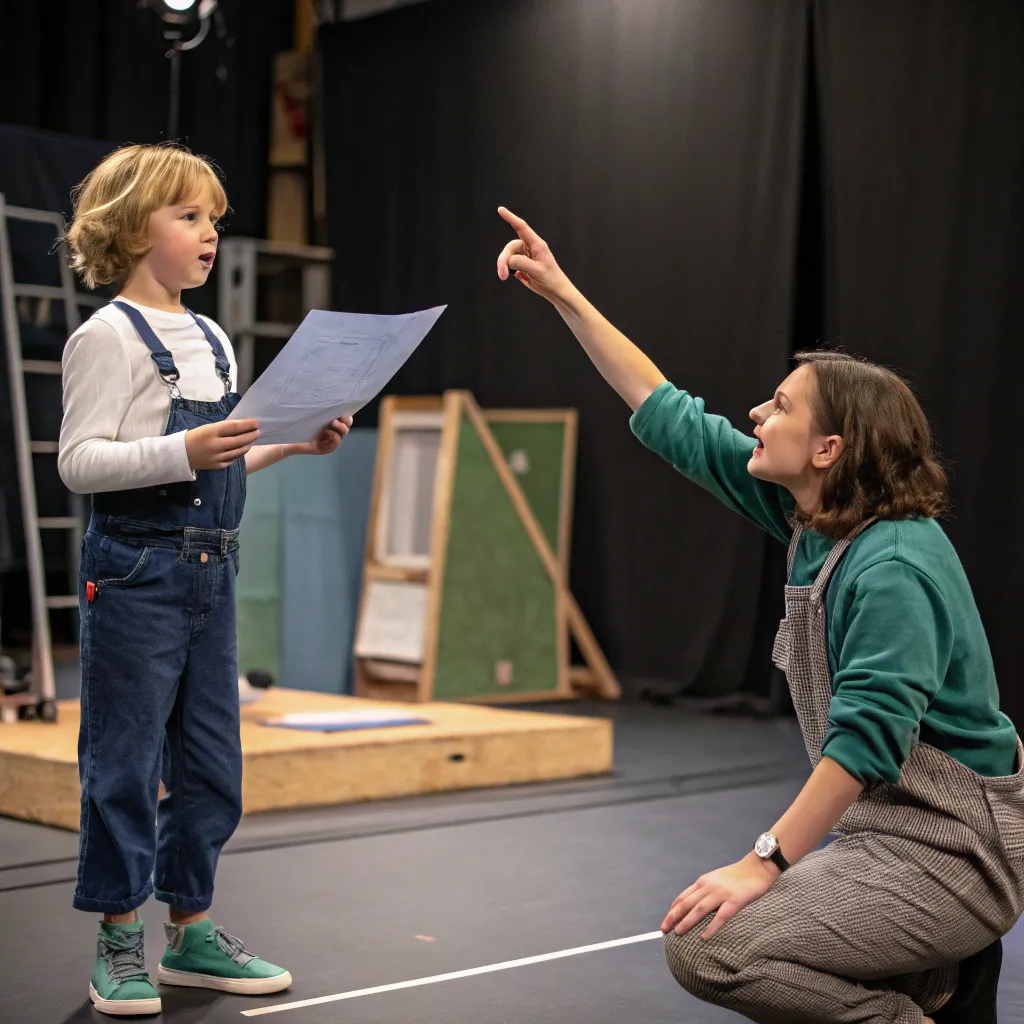 Child learning acting