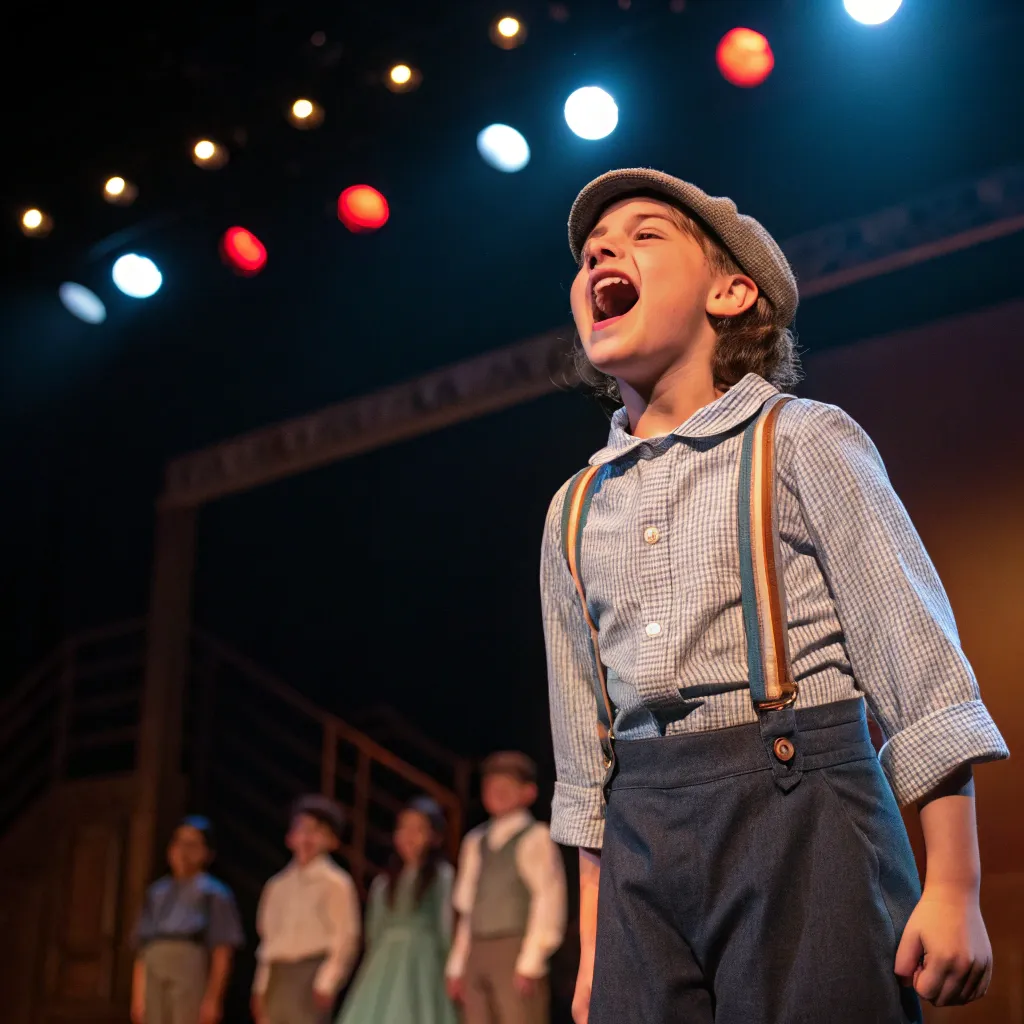 Child performing in play